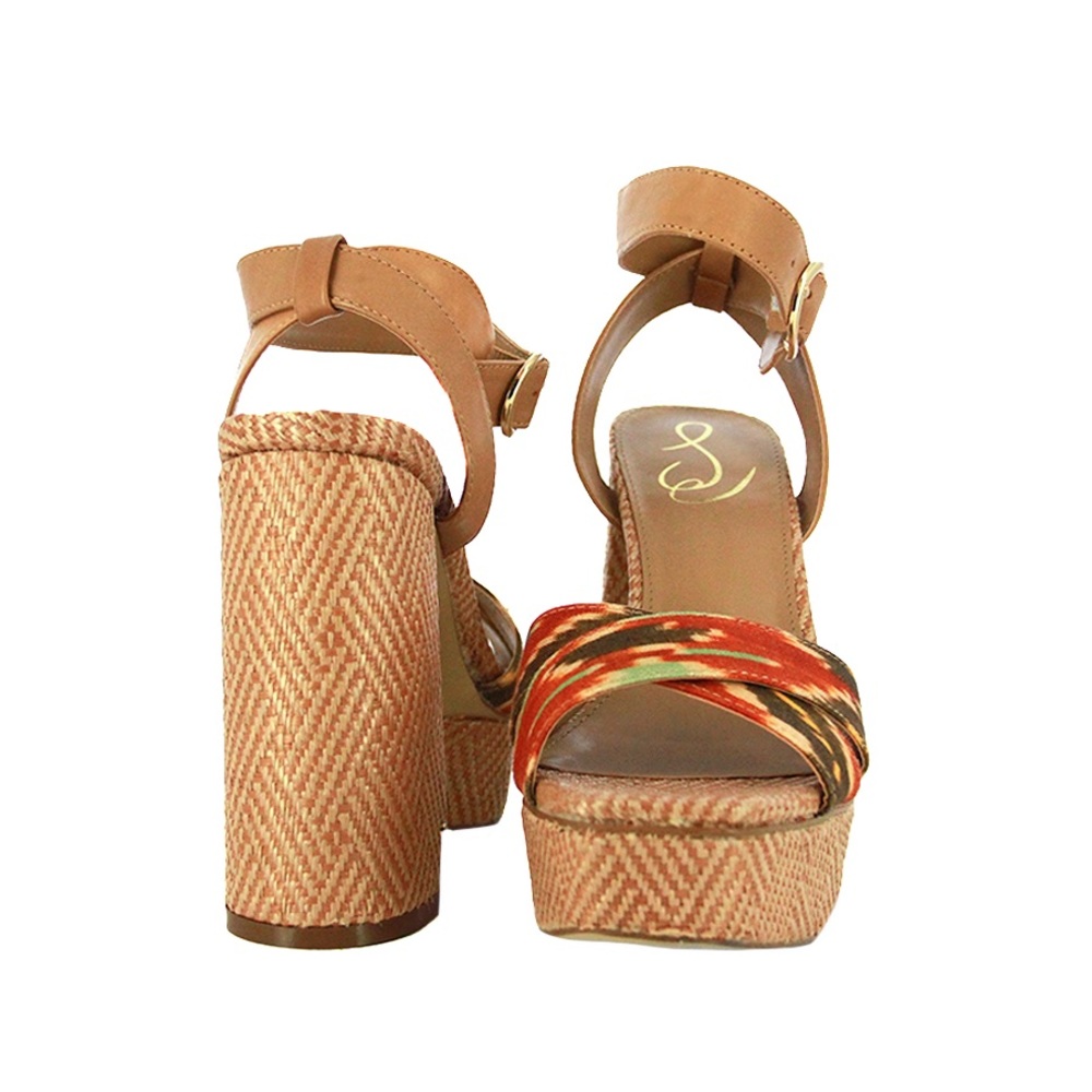 Sam Edelman Nolita Platform Sandals, Orange Multi Size 11, New in Box £150 - Picture 5 of 15